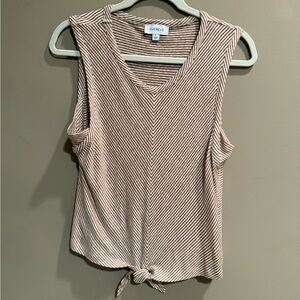 Evereve brand women’s striped sleeveless top in pristine condition, size large